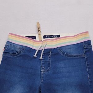 Vigoss the Tompson Casual Drawstring Denim Youth Jean Shorts Girls Size L Blue